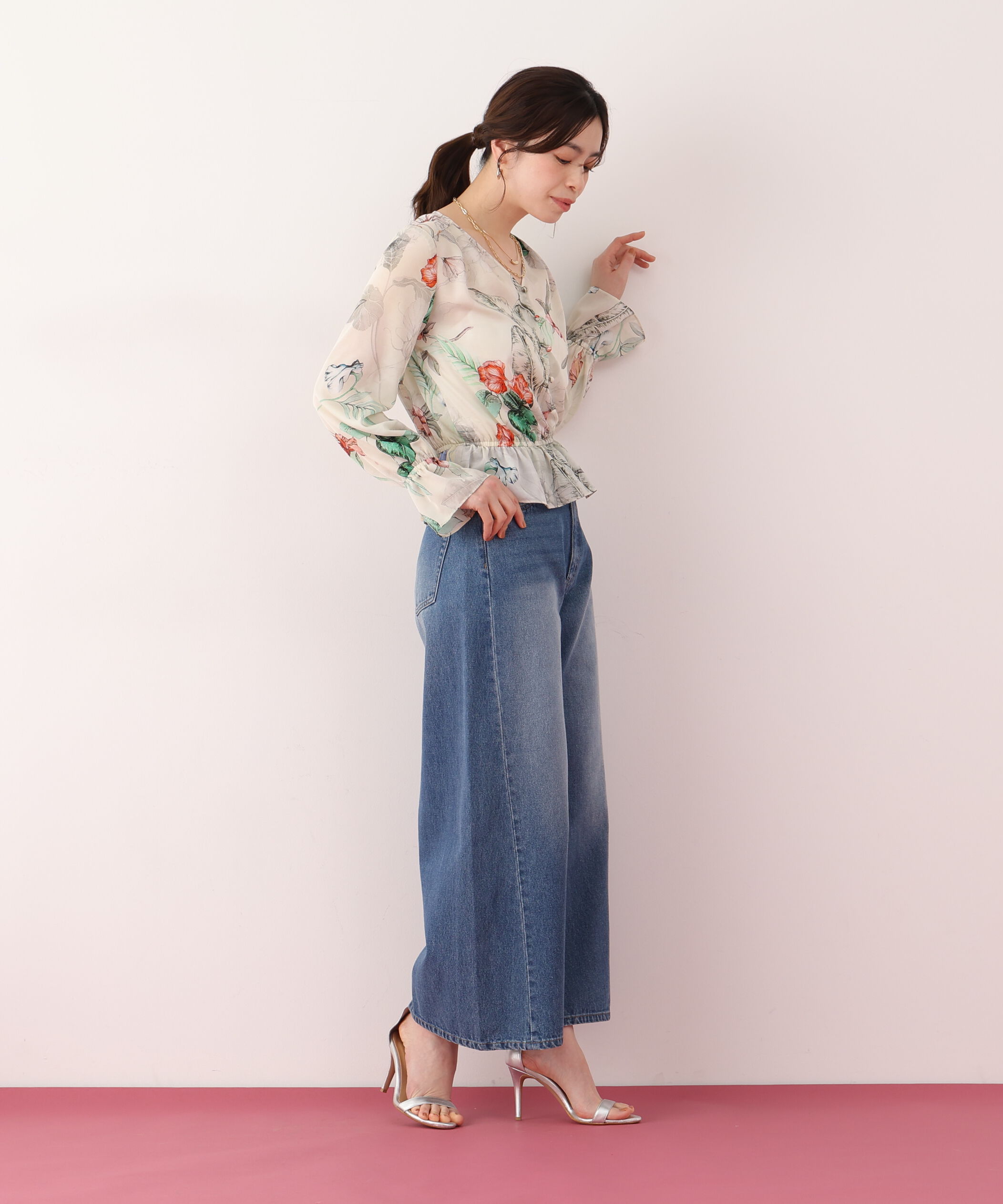  「ボタニカルアートプリントブラウス」|シャツ・ブラウス|