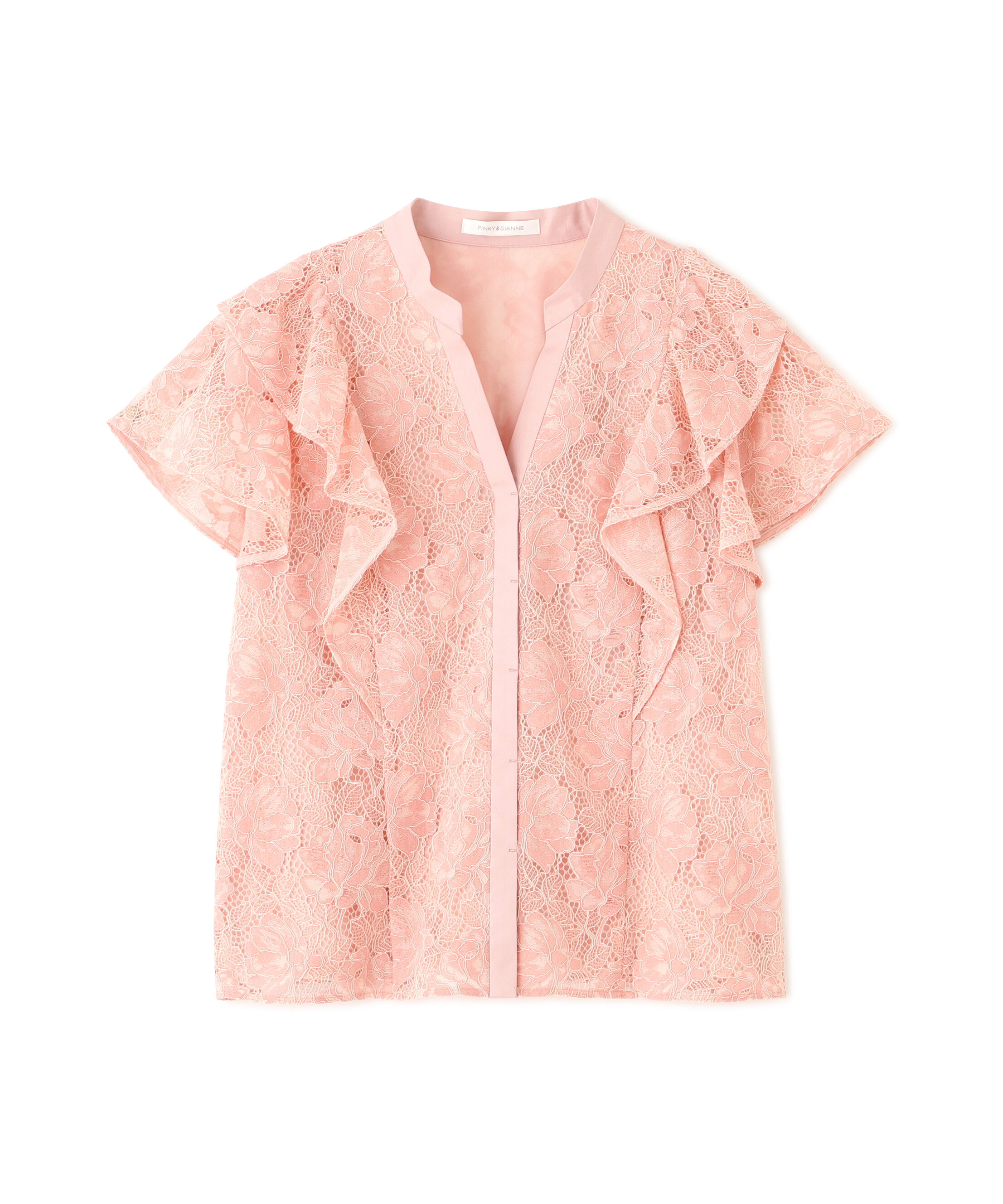  「フラワーレースコンビブラウス」|シャツ・ブラウス|