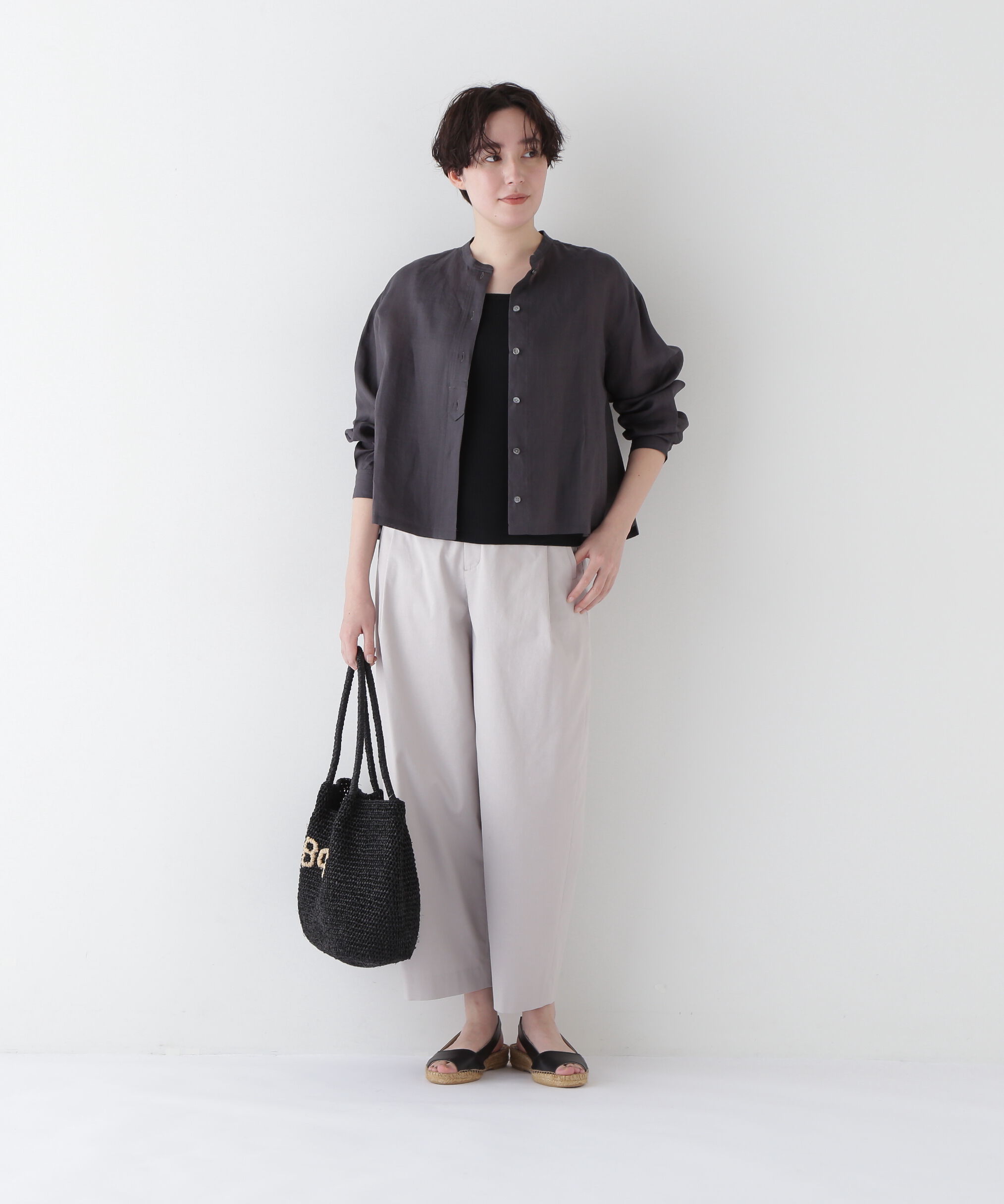  「◆ドビーストレッチワンタックセミワイドパンツ」|その他|