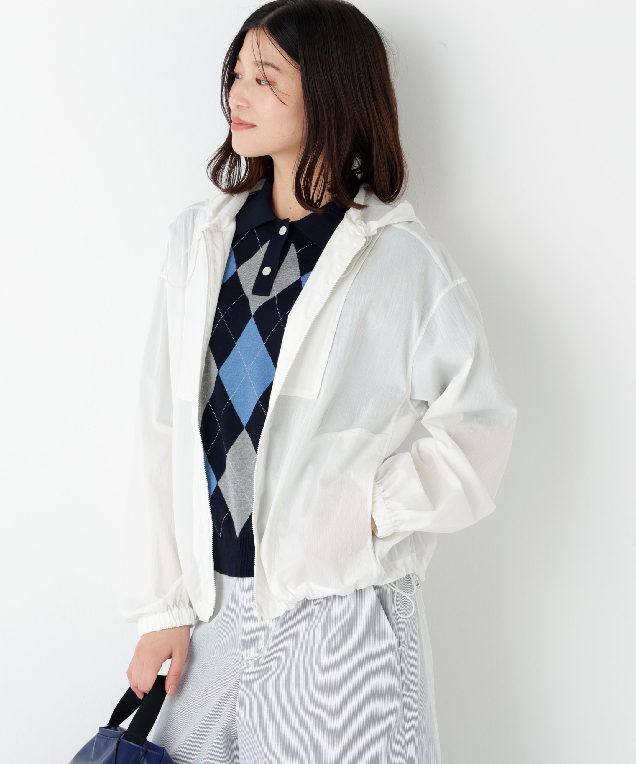  「◆《ウォッシャブル》シアーアノラックフーディーブルゾン」|ブルゾン・スタジャン|