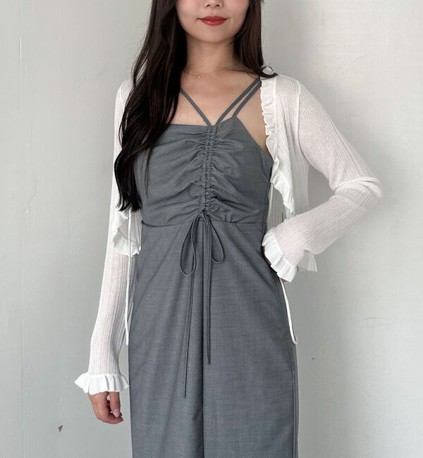 archives「フリルシアーリブニットカーディガン」|カーディガン|