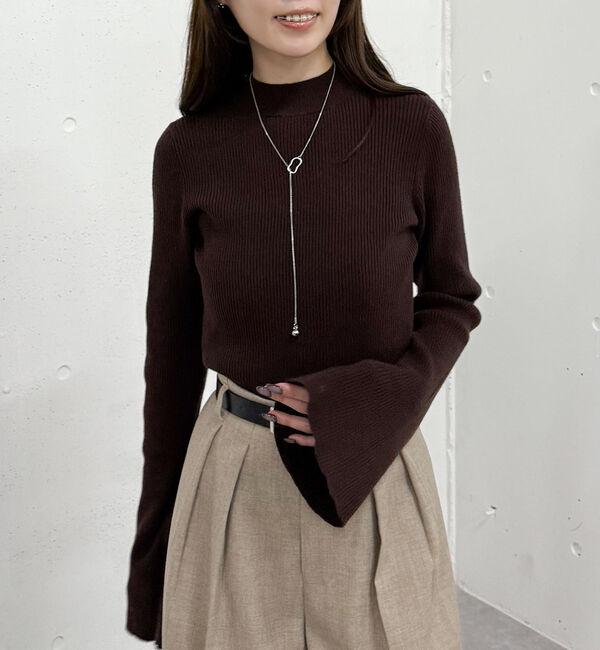 archives「フレアスリーブリブニットプルオーバー」|ニット・セーター|