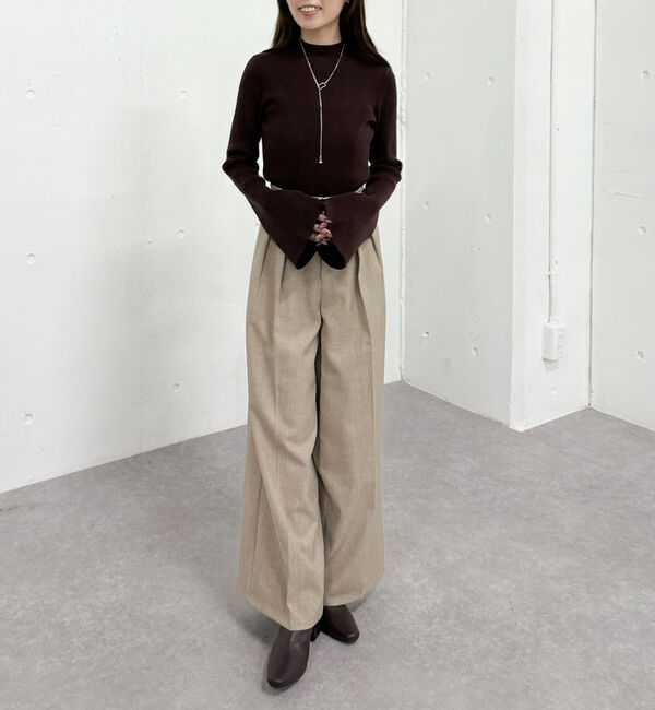 archives「フレアスリーブリブニットプルオーバー」|ニット・セーター|