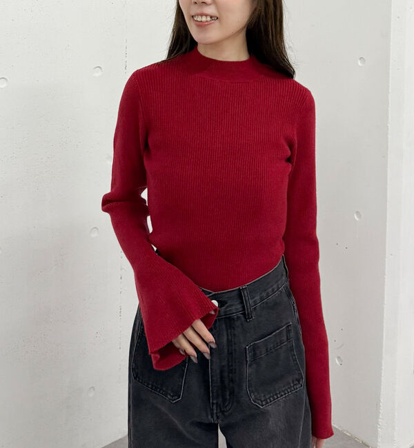 archives「フレアスリーブリブニットプルオーバー」|ニット・セーター|