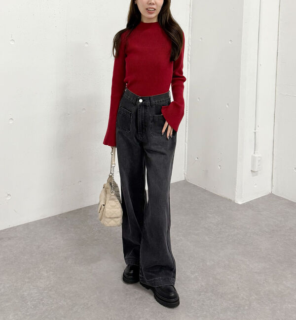 archives「フレアスリーブリブニットプルオーバー」|ニット・セーター|