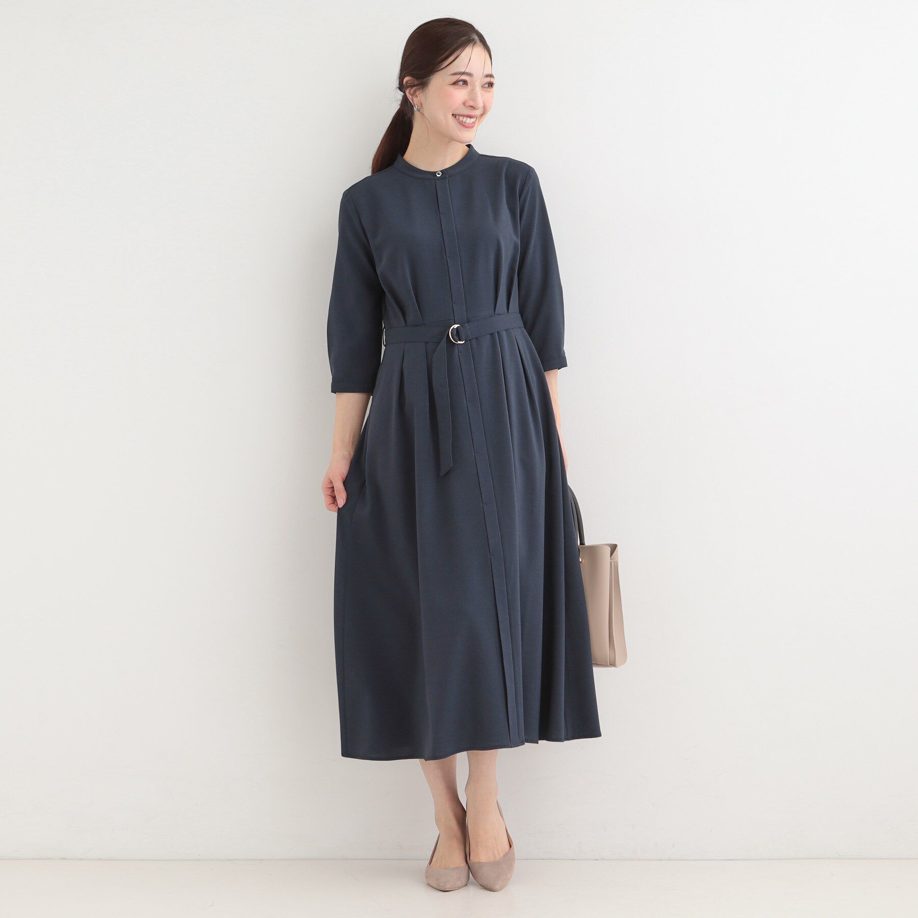 SHOO･LA･RUE「【多機能/S-LL】ウエストタックワンピース」|ワンピース|