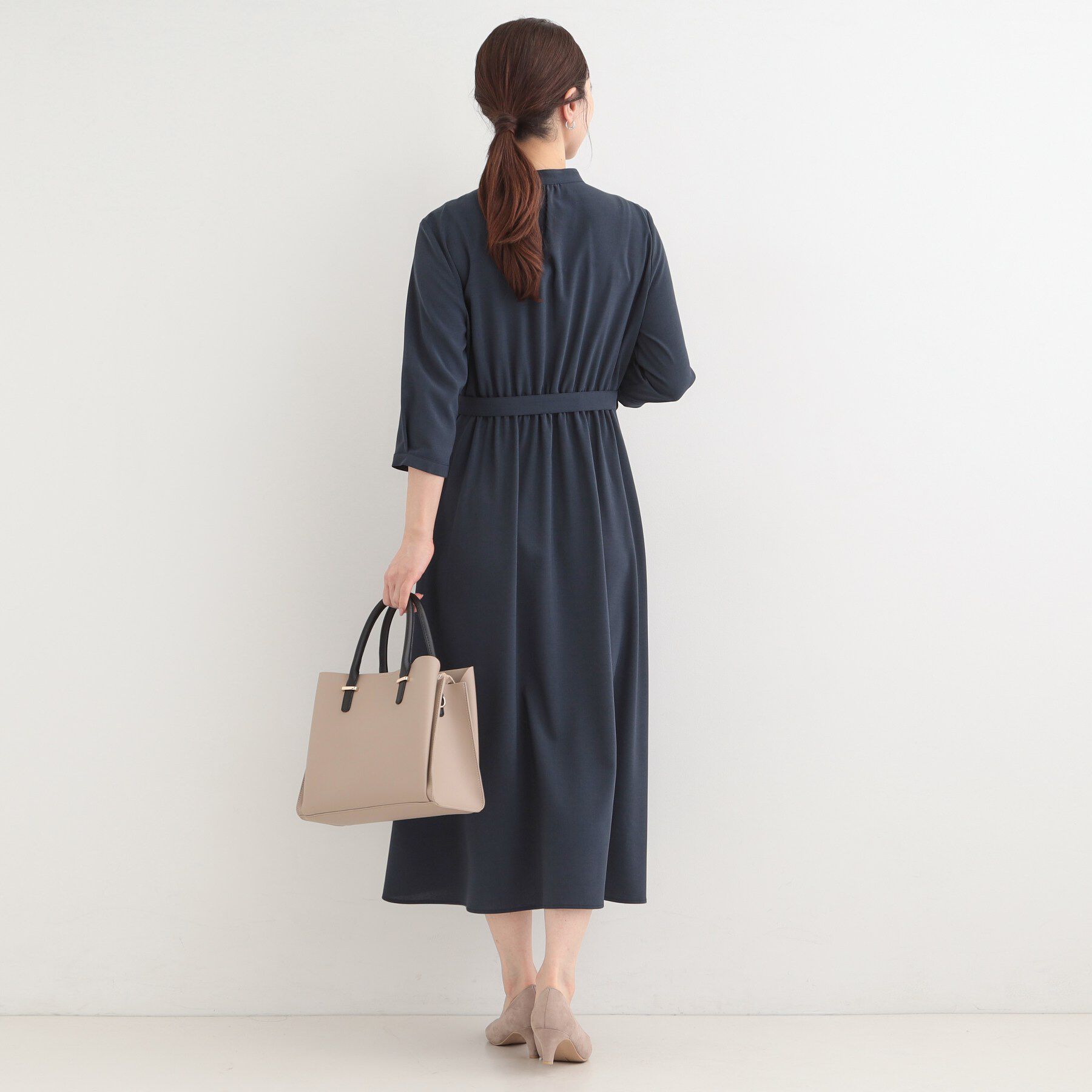 SHOO･LA･RUE「【多機能/S-LL】ウエストタックワンピース」|ワンピース|