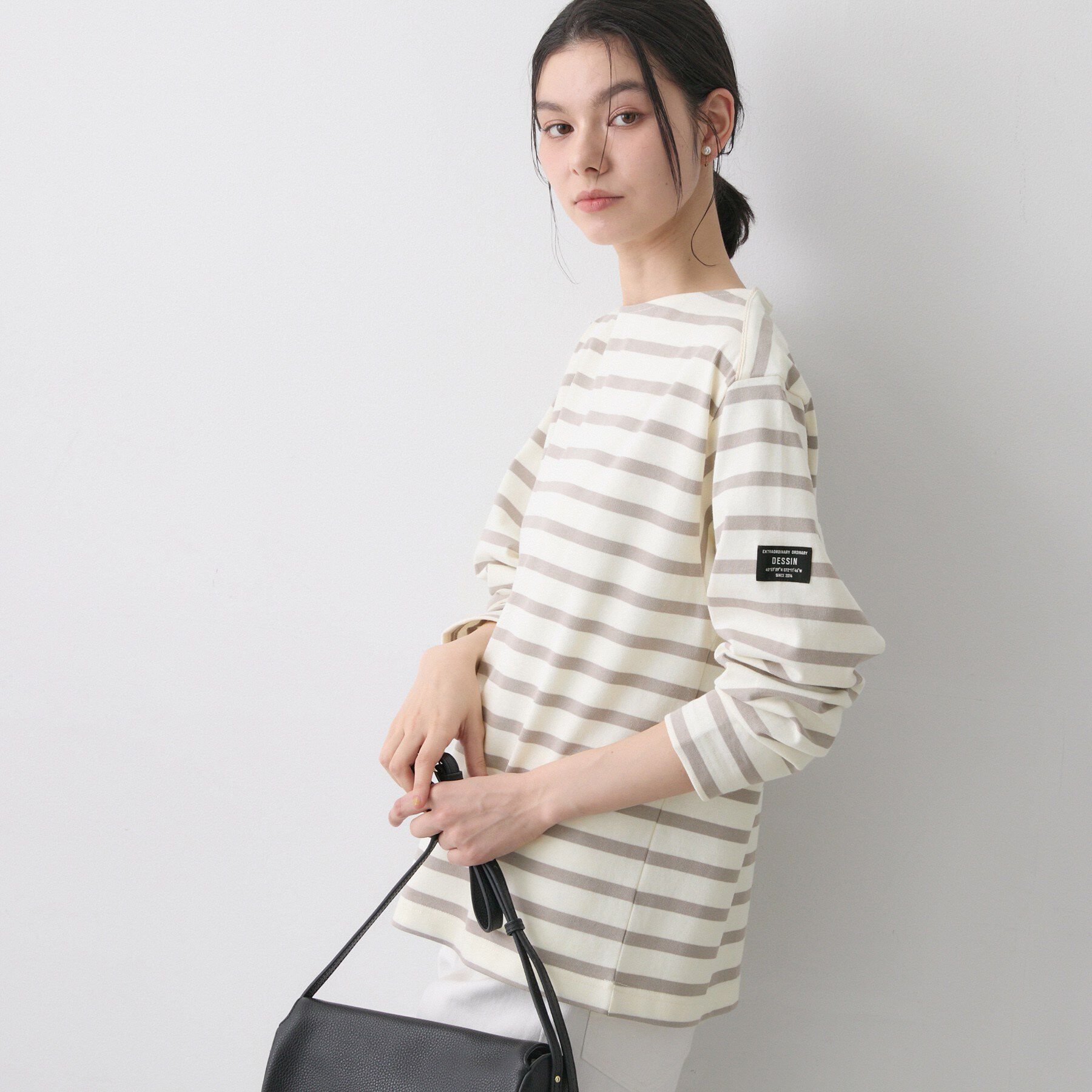 Dessin「【洗える】クルーネックボーダーカットソー」|Tシャツ・カットソー|