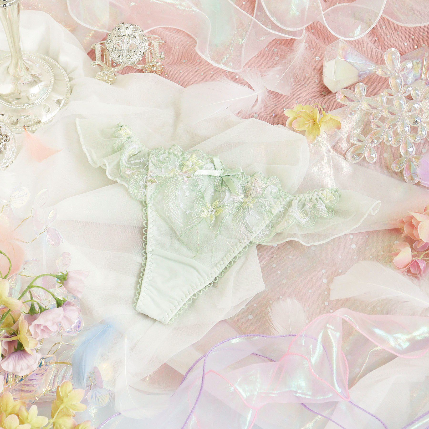 Risa Magli「コリンナ Tバック」|インナー|ミントグリーン(02