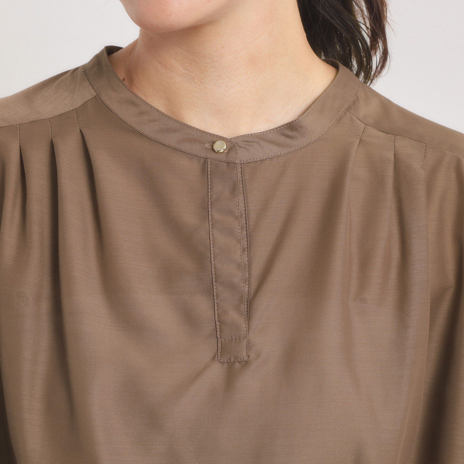 ITS&rsquo;DEMO「【手洗い可】シアー裾タックブラウス」|シャツ・ブラウス|