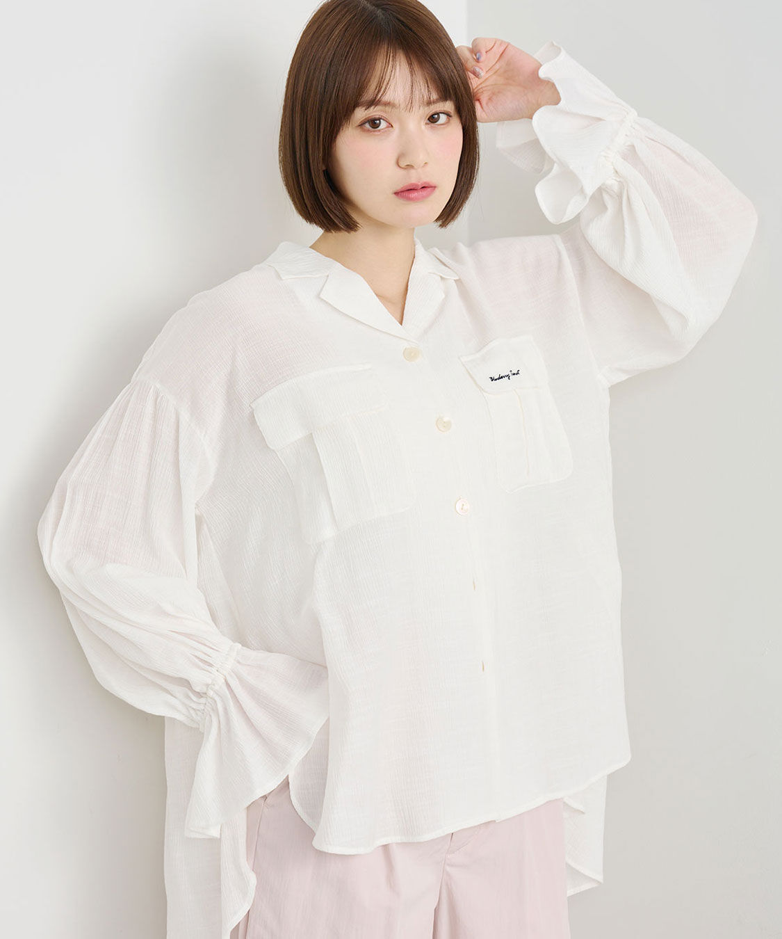 COCO DEAL「刺繍楊柳ロゴブラウス」|シャツ・ブラウス|