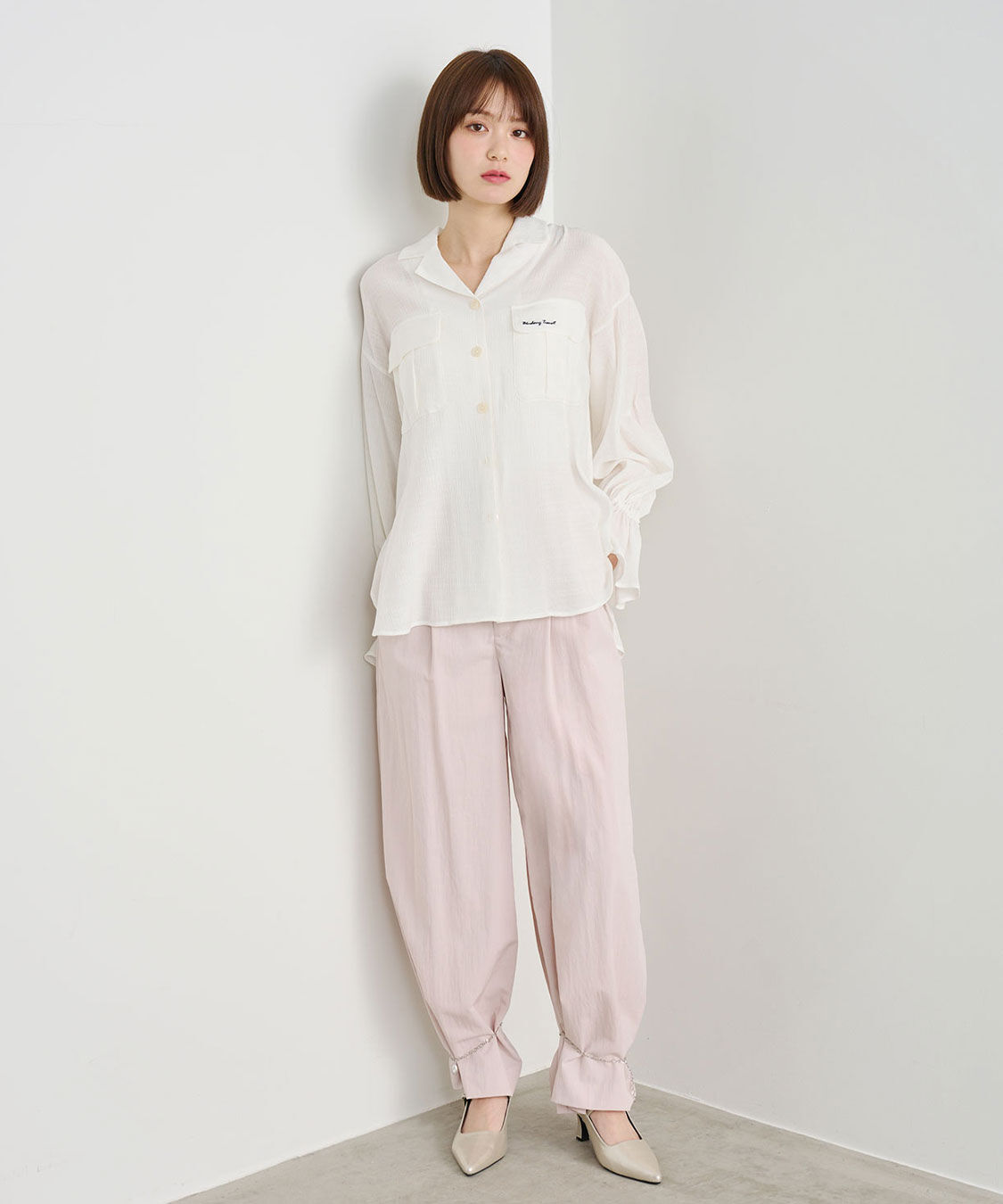 COCO DEAL「刺繍楊柳ロゴブラウス」|シャツ・ブラウス|