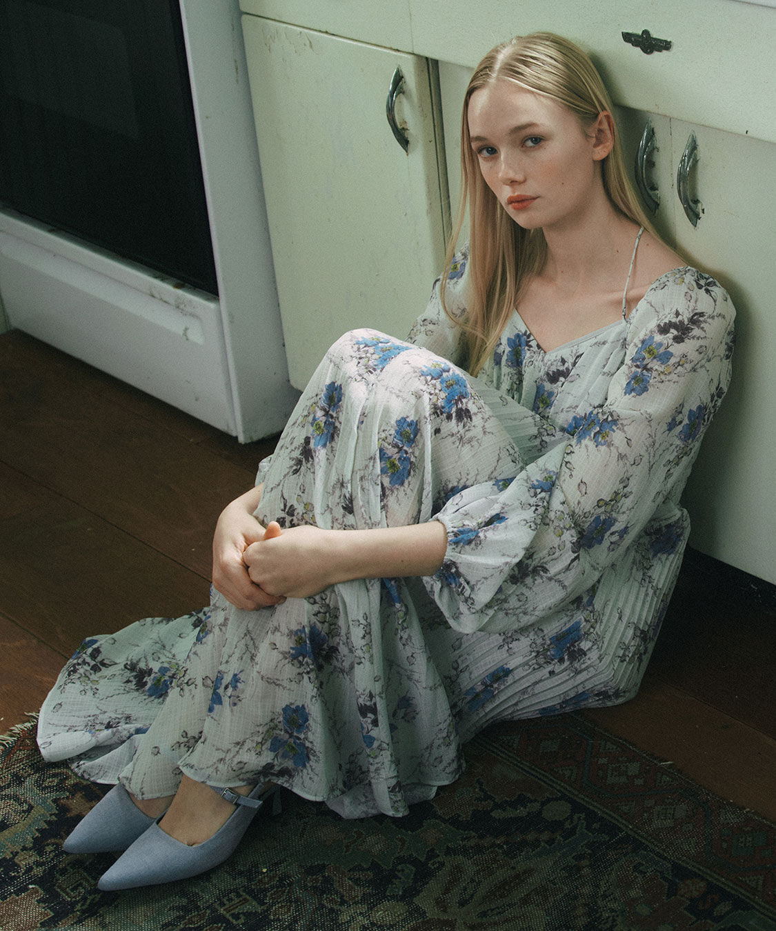 COCO DEAL「シャーリングフラワーワンピース」|ワンピース|