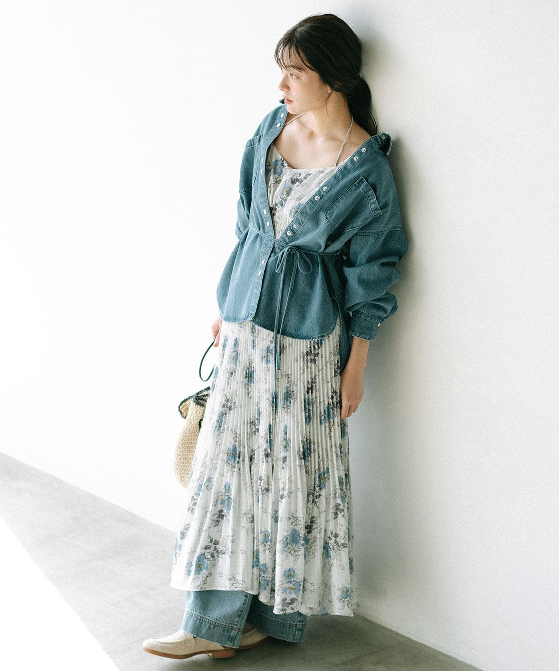 COCO DEAL「シャーリングフラワーワンピース」|ワンピース|