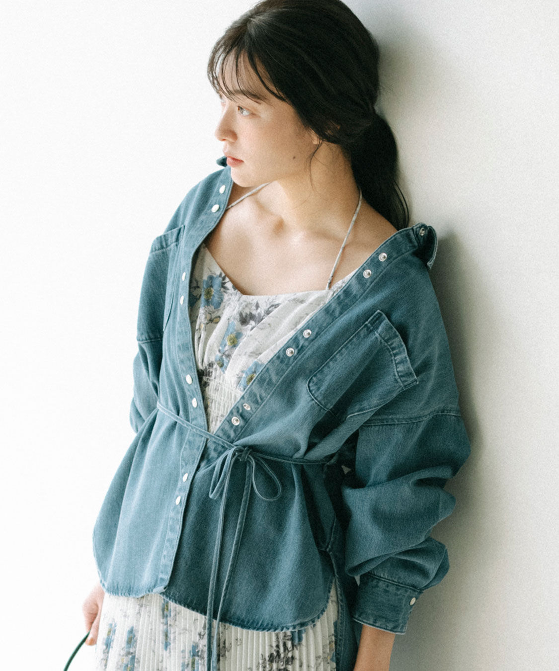 COCO DEAL「ボタンデザインリヨセルデニムシャツ」|シャツ・ブラウス|