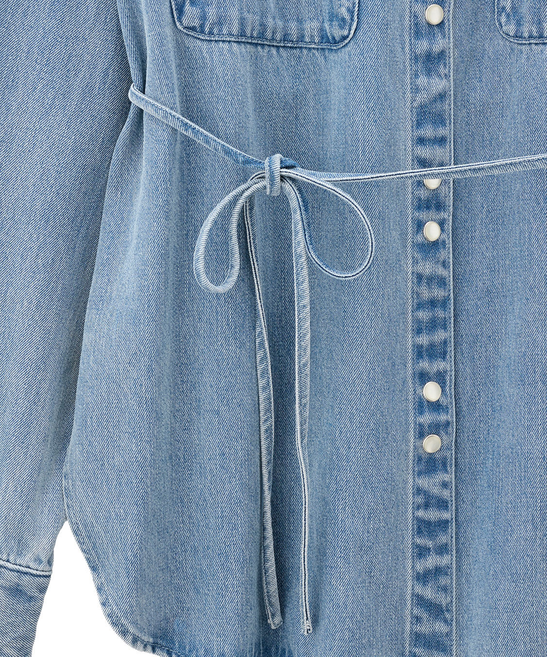 COCO DEAL「ボタンデザインリヨセルデニムシャツ」|シャツ・ブラウス|