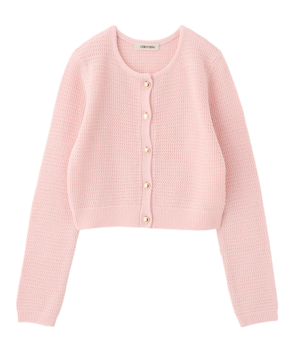 COCO DEAL「柄編みボーダーニットカーディガン」|ニット・セーター|