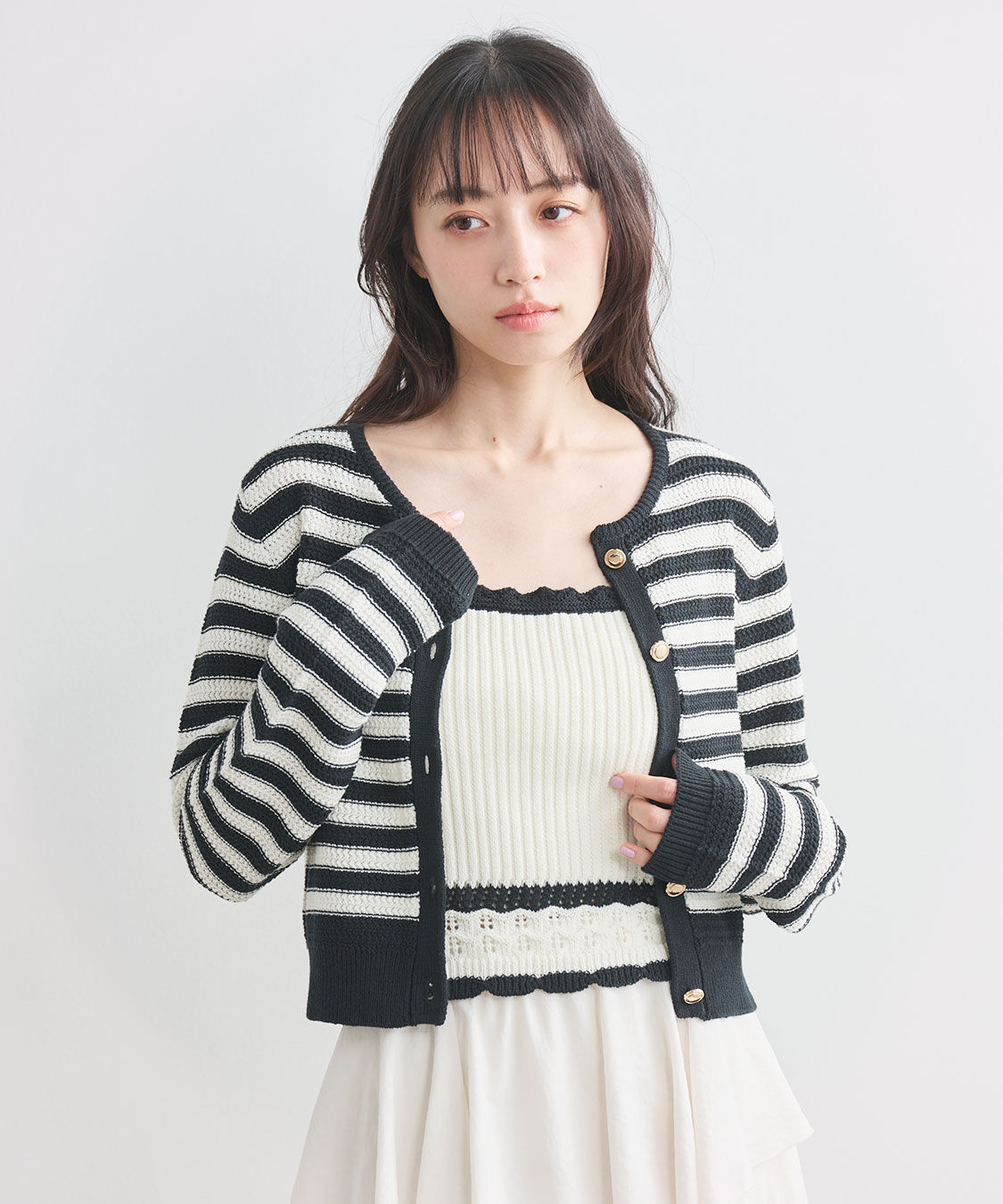 COCO DEAL「柄編みニットキャミトップス」|ニット・セーター|