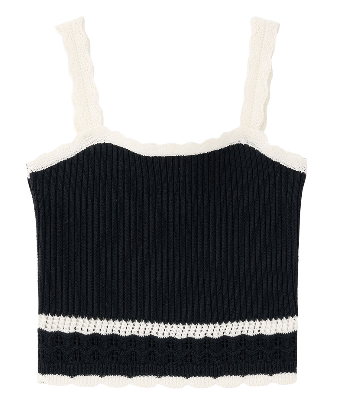 COCO DEAL「柄編みニットキャミトップス」|ニット・セーター|