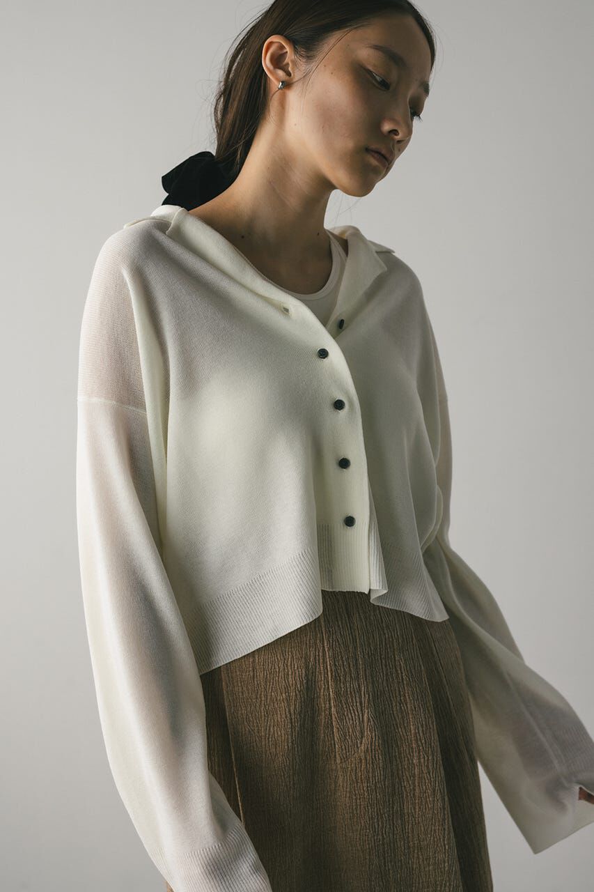STYLEMIXER「テーラーカラーニットカーデ」|ニット・セーター|WHT