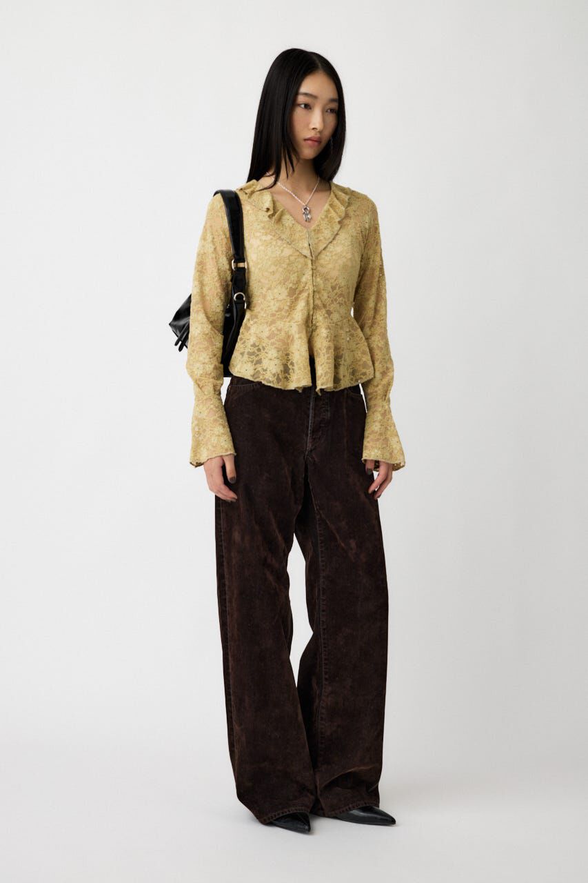 MOUSSY「FRILL LACE ブラウス」|Tシャツ・カットソー|