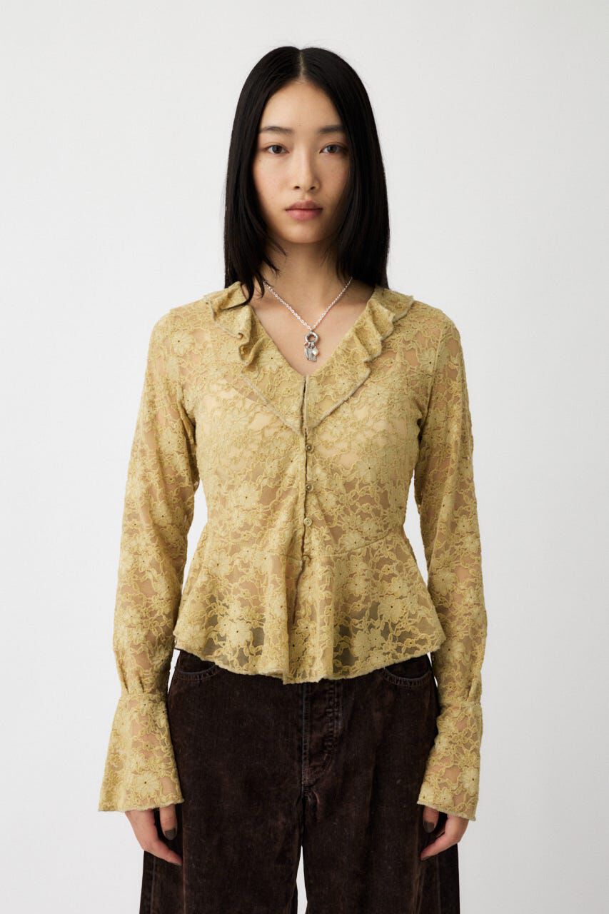 MOUSSY「FRILL LACE ブラウス」|Tシャツ・カットソー|
