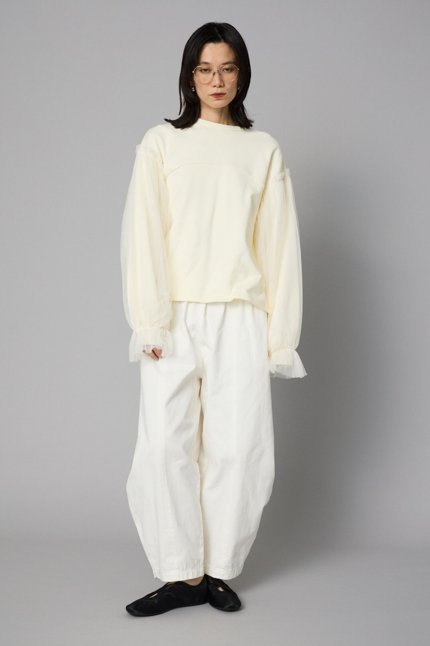 HeRIN.CYE「Tulle layer tops」|Tシャツ・カットソー|