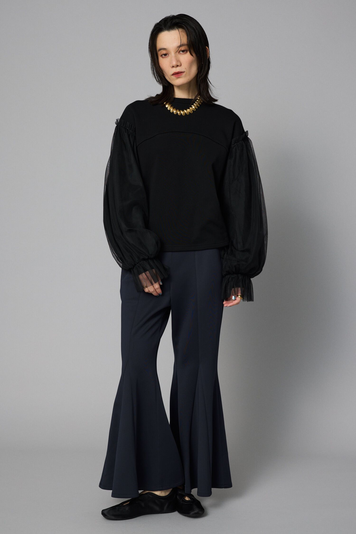 HeRIN.CYE「Tulle layer tops」|Tシャツ・カットソー|