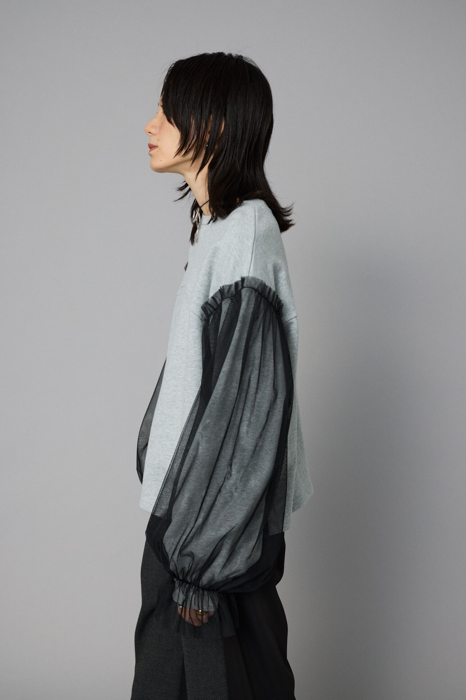 HeRIN.CYE「Tulle layer tops」|Tシャツ・カットソー|