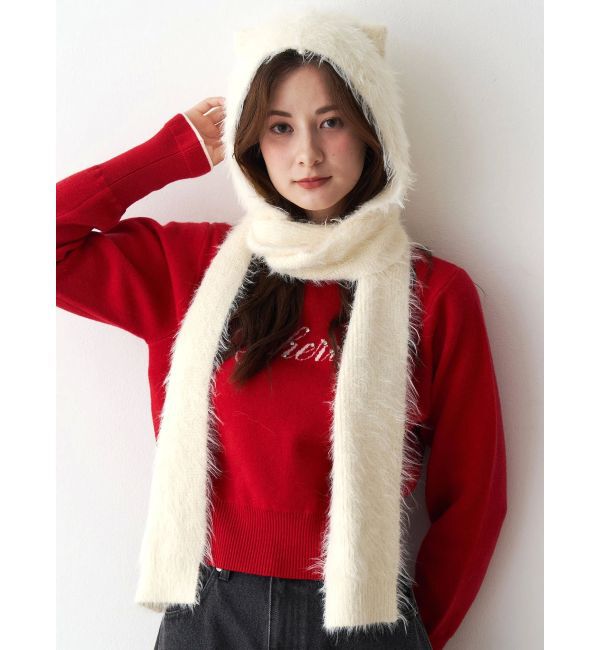 CALNAMUR「キャットシャギーマフラーキャップ」|その他|