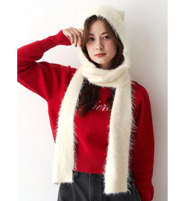 CALNAMUR「キャットシャギーマフラーキャップ」|その他|