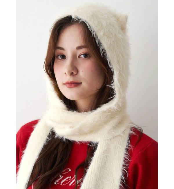 CALNAMUR「キャットシャギーマフラーキャップ」|その他|