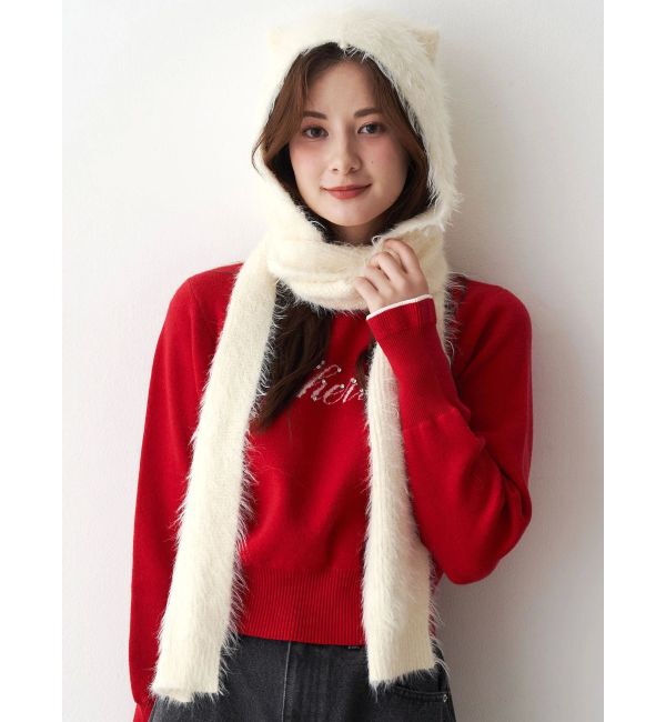 CALNAMUR「キャットシャギーマフラーキャップ」|その他|