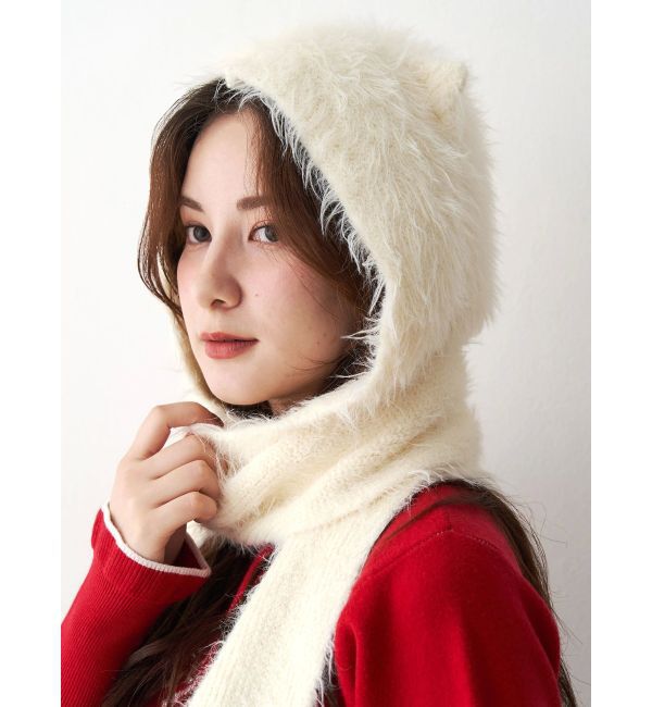 CALNAMUR「キャットシャギーマフラーキャップ」|その他|