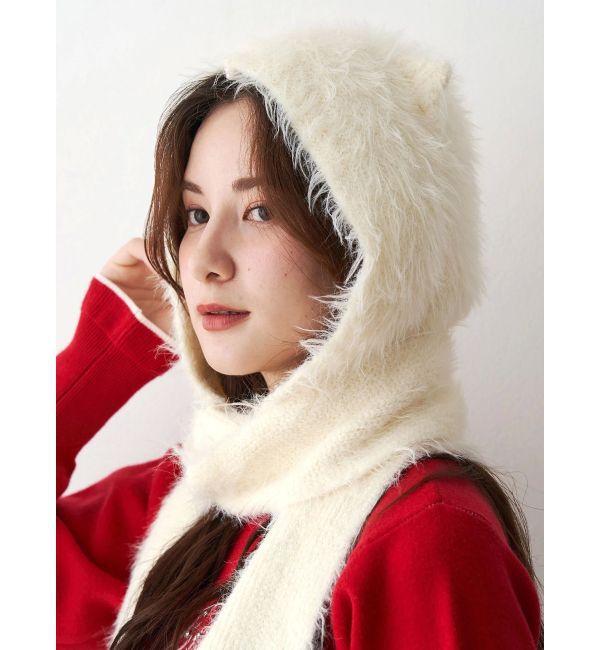 CALNAMUR「キャットシャギーマフラーキャップ」|その他|