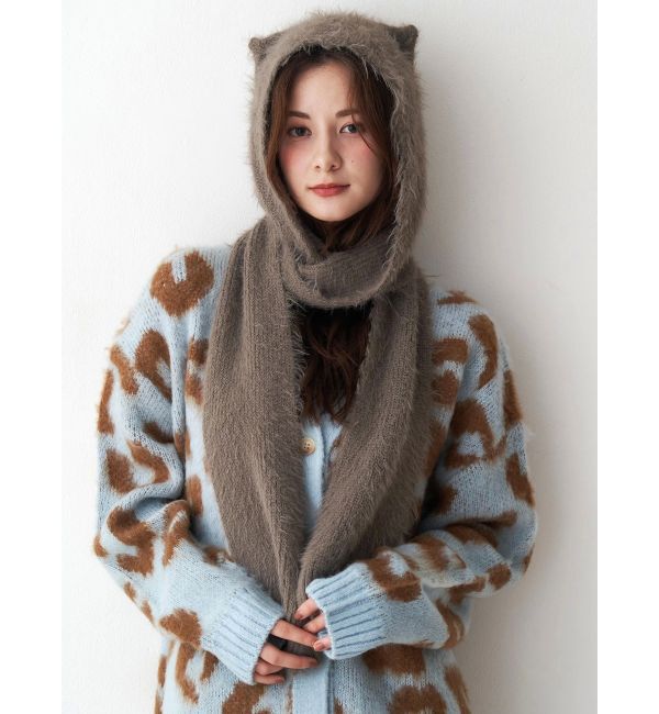 CALNAMUR「キャットシャギーマフラーキャップ」|その他|