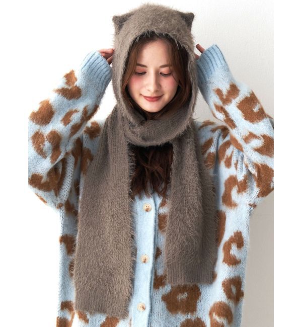 CALNAMUR「キャットシャギーマフラーキャップ」|その他|