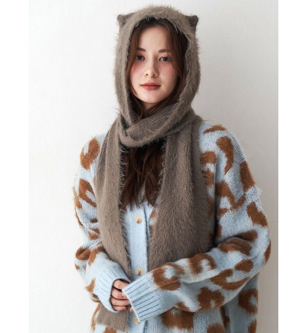 CALNAMUR「キャットシャギーマフラーキャップ」|その他|