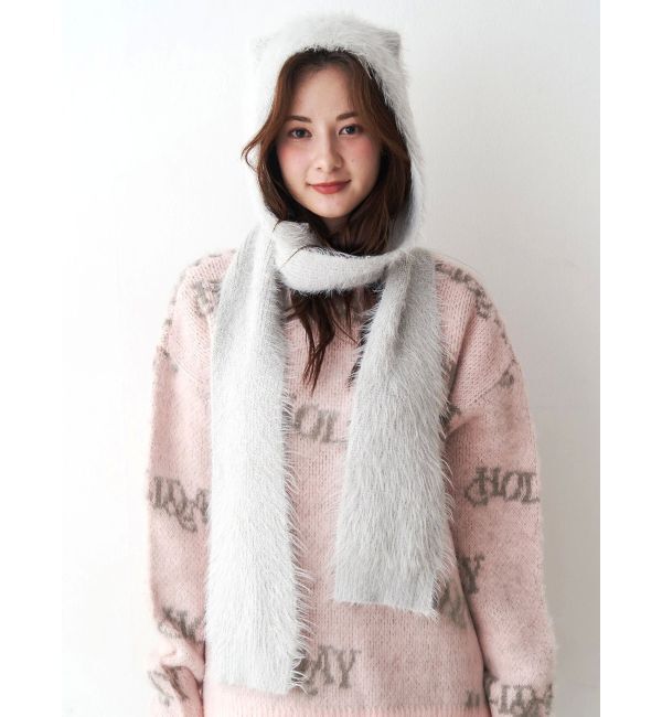 CALNAMUR「キャットシャギーマフラーキャップ」|その他|