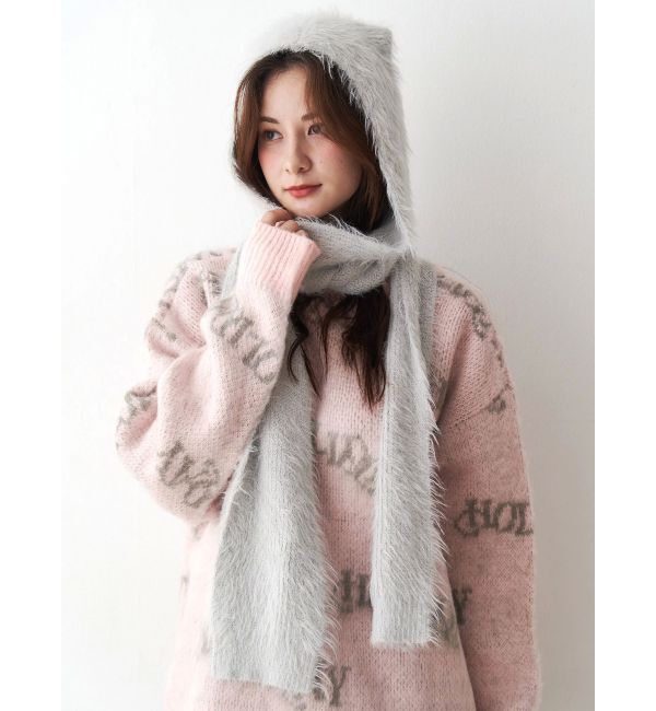 CALNAMUR「キャットシャギーマフラーキャップ」|その他|