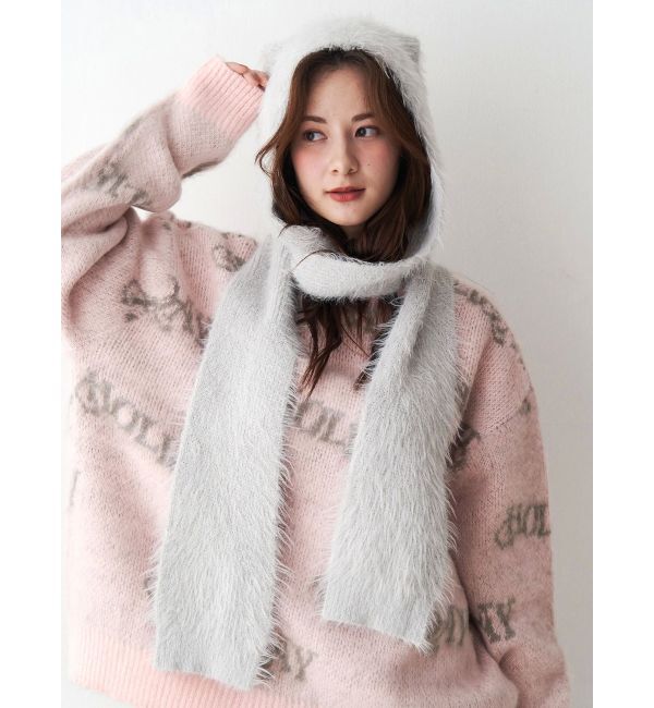 CALNAMUR「キャットシャギーマフラーキャップ」|その他|