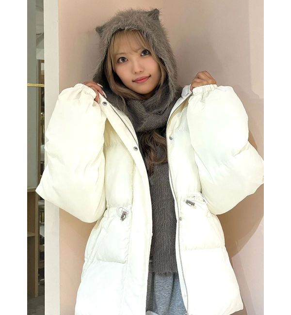 CALNAMUR「キャットシャギーマフラーキャップ」|その他|モカ