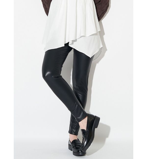 ELENDEEK「FAUX LEATHER LEGGINGS」|その他|ブラック