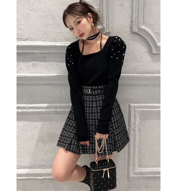 RESEXXY「ツイードプリーツミニスカート【セットアップ着用可能】」|スカート|