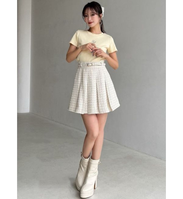 RESEXXY「ツイードプリーツミニスカート【セットアップ着用可能】」|スカート|