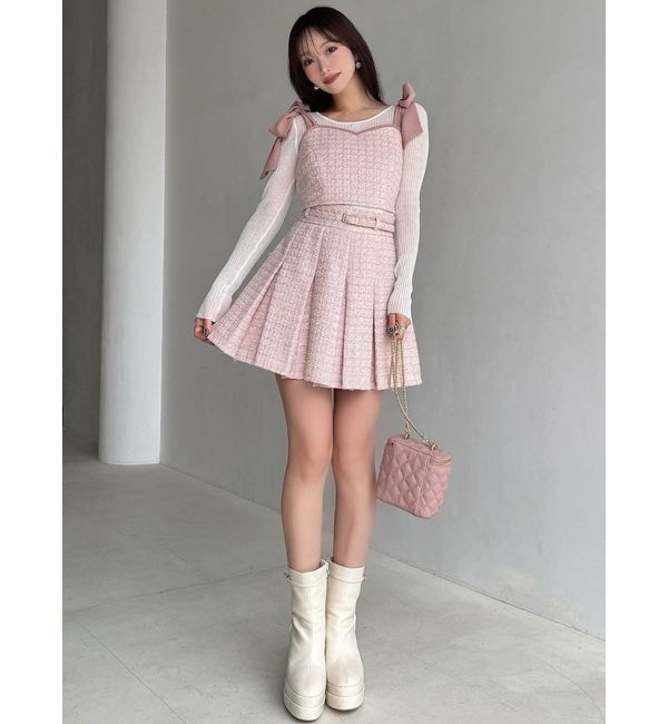 RESEXXY「ツイードプリーツミニスカート【セットアップ着用可能】」|スカート|