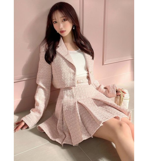 RESEXXY「ツイードプリーツミニスカート【セットアップ着用可能】」|スカート|