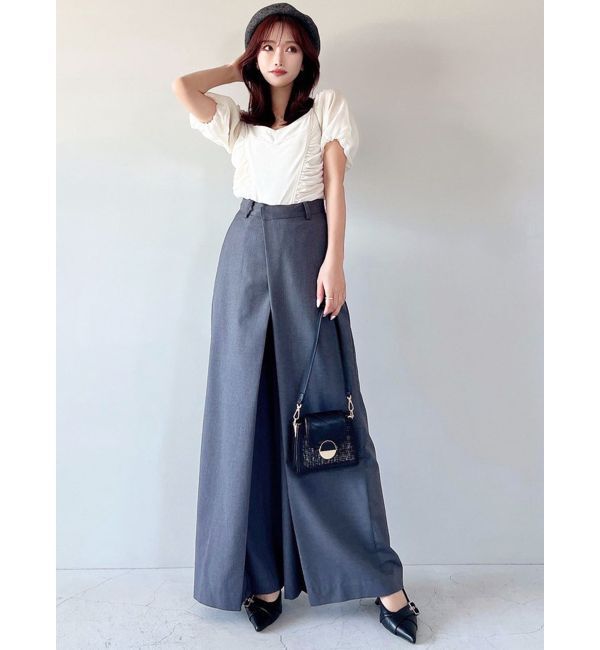 RESEXXY「ギャザーデザインベロアトップス」|シャツ・ブラウス|