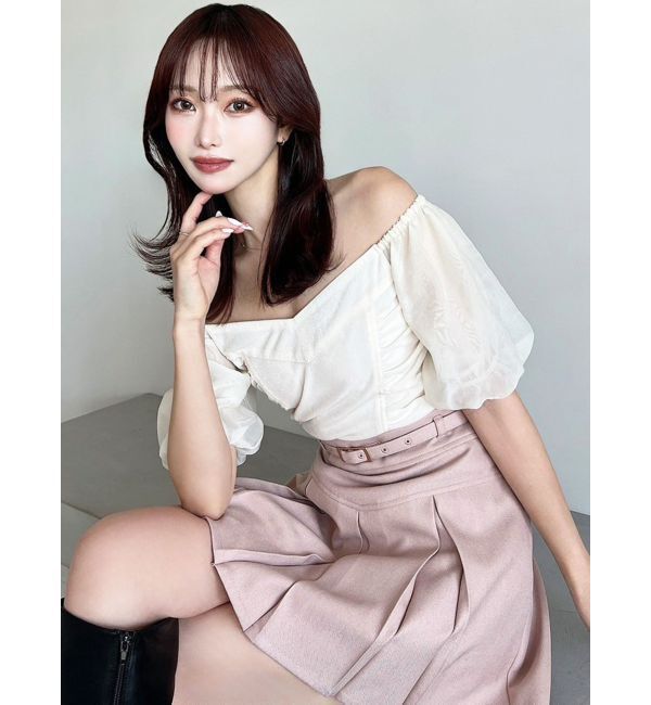 RESEXXY「ギャザーデザインベロアトップス」|シャツ・ブラウス|