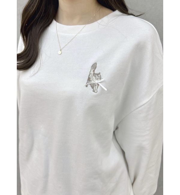 dazzlin「CAT刺繍リボンカットプルオーバー」|Tシャツ・カットソー|